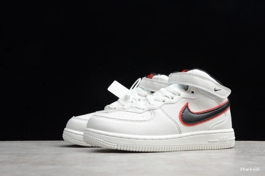 Black Kids 07 1 Air Force Mid White Red 314197-101 Nike 0306